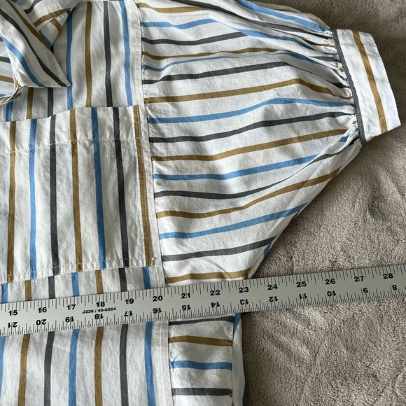 Anthropologie Pilcro Painter Button Up Puff Sleeves Stripe Shirt Size Small - Picture 12 of 13